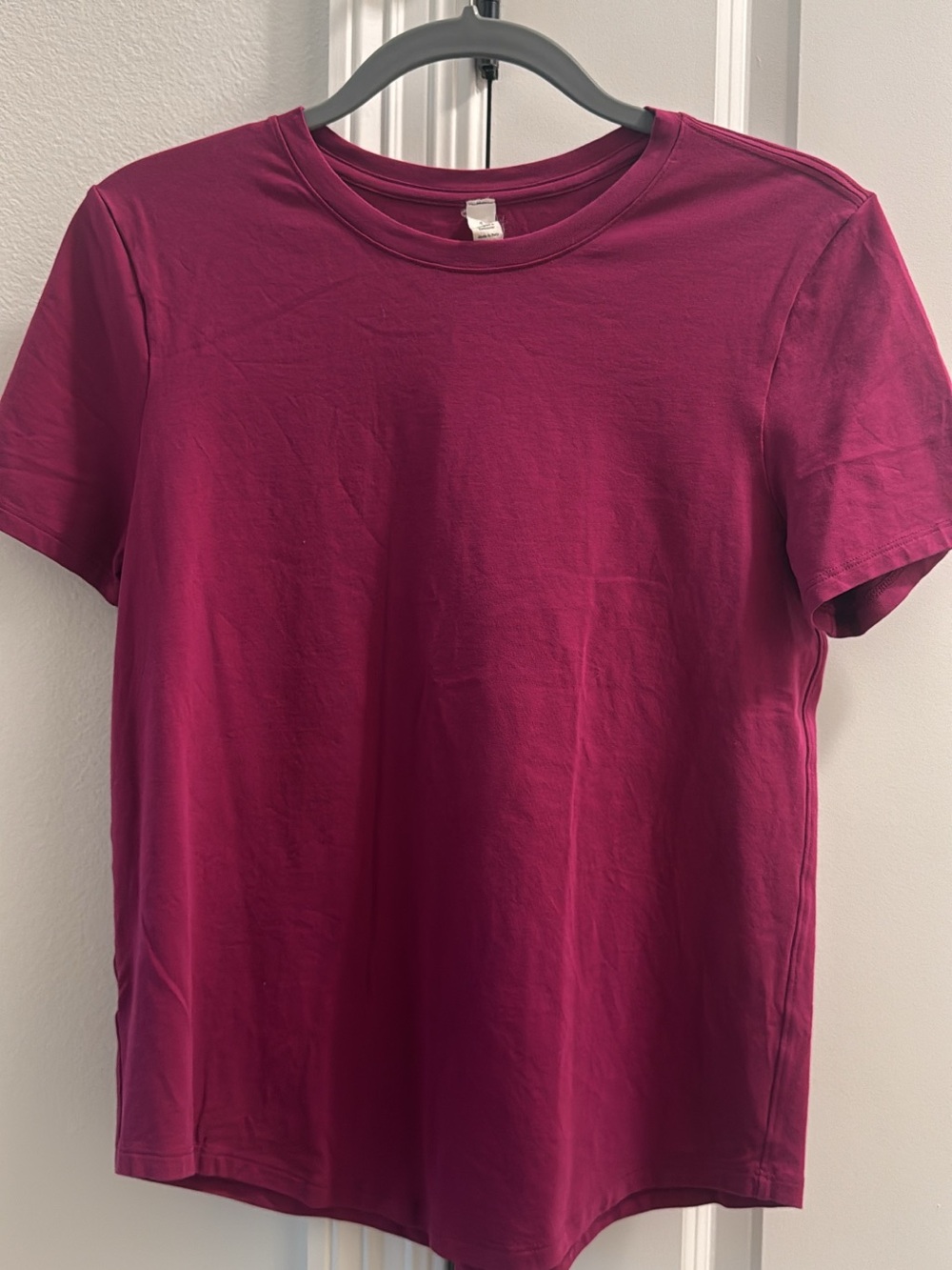 lululemon athletica Short Sleeve Crew Tee in Deep Magenta